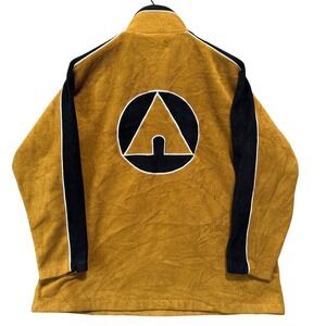 Vintage Airwalk Mens XL Fleece Pullover 1/4 Zip Jacket Retro 90s Heavy Cotton